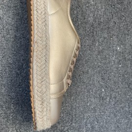 New Women's Golden Casual Sneakers - Versatile Lace-Up Low-Top Design with PU Cover Upper & Breathable Mesh Lining, Comfortable TPR Sole for All-Season Wear, Perfect for Everyday Outfits & Casual Outings, Outfit Complements, Plain Shoe Style, Durable Footwear