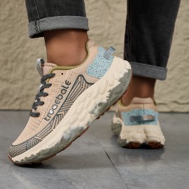 Men's Breathable Slip-Resistant Running Shoes with EVA Cushion & MD Rubber Sole - Low-Top Hiking Sneakers for All-Season Outdoor, Urban Streetwear & Casual Wear, Fabric Upper & Lining, Secure Lace-Up Design, Outdoor Adventure Footwear, Modern Athletic Footwear, Antislip Footwear, Sporty Design, Cushioned Support, Active Men