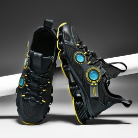 [Lightweight Sneakers] Vaan los Men's Lightweight Running Sneakers | Breathable Mesh Upper, Shock-Absorbing Blade Sole, Stylish Outdoor Sneakers for All Seasons, Casual & Sporty Design, Breathable Running Shoes | Lowtop Sneakers | Shockabsorbing Design - Red