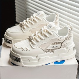 [Retro Sneakers for Men] Breathable & Lightweight Men's Retro Sneakers | Thick Sole Height Increase, Soft Comfortable Fabric & Faux Upper, Lace-Up Casual Shoes for All-Season Wear, Everyday Footwear, Modern Durable Sneakers