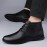 [Retro Ankle Boots] Retro Style Men's Lace-Up Ankle Boots | Solid Color PU Synthetic Upper, Rubber Sole & Breathable Fabric Insole, All-Season Versatile for Semi-Formal & Casual Wear