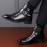 Men'S Business Formal Short Boots, Retro Carved Buckle and Convenient Side Zipper Design, Embossed Pattern on the Shoe Surface, Suitable for 11 Festivals, Fashionable Pointed Toe Ankle Boots for Weddings and Formal Occasions, Casual Dress Shoe For Men, Cowboy Boot For Men, Ankle Boot For Men, Snow Boot For Men, Men'S Medium-length Lightweight Boots