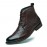 Men'S British Style Brogue High-Top Boots - Soft Faux Upper, Non-Slip Rubber Sole, Lace-Up Mid-Calf Boots for All-Season Casual & Formal Wear, Durable & Comfortable Design, Formal Footwear, Classic Round Toe, Durable Footwear, Men Boot, Boot For Men Suit, Men Thermal Dress Boot, Fleece-lined Insoles, Cold-weather Fleece-lined Jeans, Men Dress Shoe, Men Boots, Men Shoe