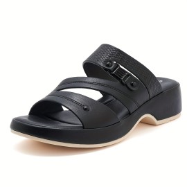 [Open-Toe Crisscross Straps] Women's Summer Sandals - Minimalist Open-Toe Ankle Strap Shoes with Cushioned Insole - Mint Green Faux Cover for Beach, Office, Casual Outfits - Non-Slip TPR Sole Everyday & Formal Footwear, Strappy Sandals, Beach Wear, Crisscross Design, Durable Comfort