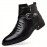 Men'S Business Formal Short Boots, Retro Carved Buckle and Convenient Side Zipper Design, Embossed Pattern on the Shoe Surface, Suitable for 11 Festivals, Fashionable Pointed Toe Ankle Boots for Weddings and Formal Occasions, Casual Dress Shoe For Men, Cowboy Boot For Men, Ankle Boot For Men, Snow Boot For Men, Men'S Medium-length Lightweight Boots
