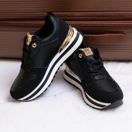 New Thick-Soled Casual Wedge-Heeled Breathable Sports Shoes for Women