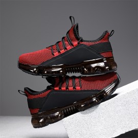 [Breathable Sneakers] Lightweight Breathable Men's Casual Sneakers | Comfortable Low-Top Streetwear Shoes with PU/Fabric Upper & TPR Sole, All-Season Versatile Lace-Up Design for Daily Wear, Sports, and Light Workouts