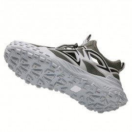 Men'S Lightweight Trail Running Shoes - All-Terrain Non-Slip Grip, Cushioned EVA/TPU Sole, Lace-Up Closure - Olive Green/Orange Accent - for Hiking, Gym, Everyday - All-Season Outdoor & Casual Shoes - Durable PVC/Fabric Upper - Ideal for Beginners & Experts, Hiking Footwear, Sporty Look, Breathable Fabric, Sporty Design, Reinforced Stitching, Fitness Enthusiasts