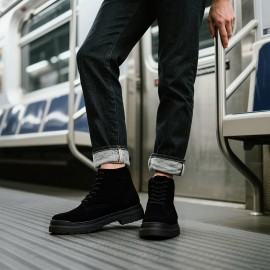 Men'S Winter Boots - Slip-Resistant Rubber Sole, Lace-Up Ankle Support, All-Season Outdoor Shoes for Hiking, Construction, Everyday - Brown Boots with Cushioned Insole - Durable Synthetic Faux Upper - Ideal for Cold Weather & Heavy Terrain, Winter Shoes, Hiking Footwear, Sporty Design, Warm Lining, Construction Workers, Casual Footwear, Retro Style, Reinforced Stitching, Slip On Driving Boot/shoe Boot, Driving Shoe, Versatile Outdoor Boot