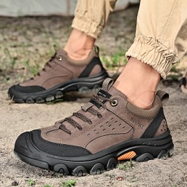 [Durable Outdoor Footwear] Men's All-Weather Italian Hiking Boots - Heavy-Duty All-Terrain Traction, Non-Slip Rubber Sole, Synthetic Short Boots for Trekking, Camping