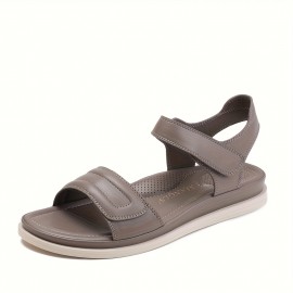 Summer Women'S Flat Sandals - Non-Slip Comfortable Beach Slippers with Adjustable Straps, Open-Toe Design & Microfiber Upper, TPR Sole for Travel, Casual & Outdoor Wear, Strappy Sandals, Comfortable Footwear, Breathable Fabric Insole