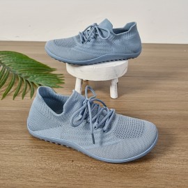 Women's Ultra-Light Barefoot Sneakers - Wide Fit, Zero Drop, Breathable Knit for Walking & Tennis | Machine Washable, Movement Style